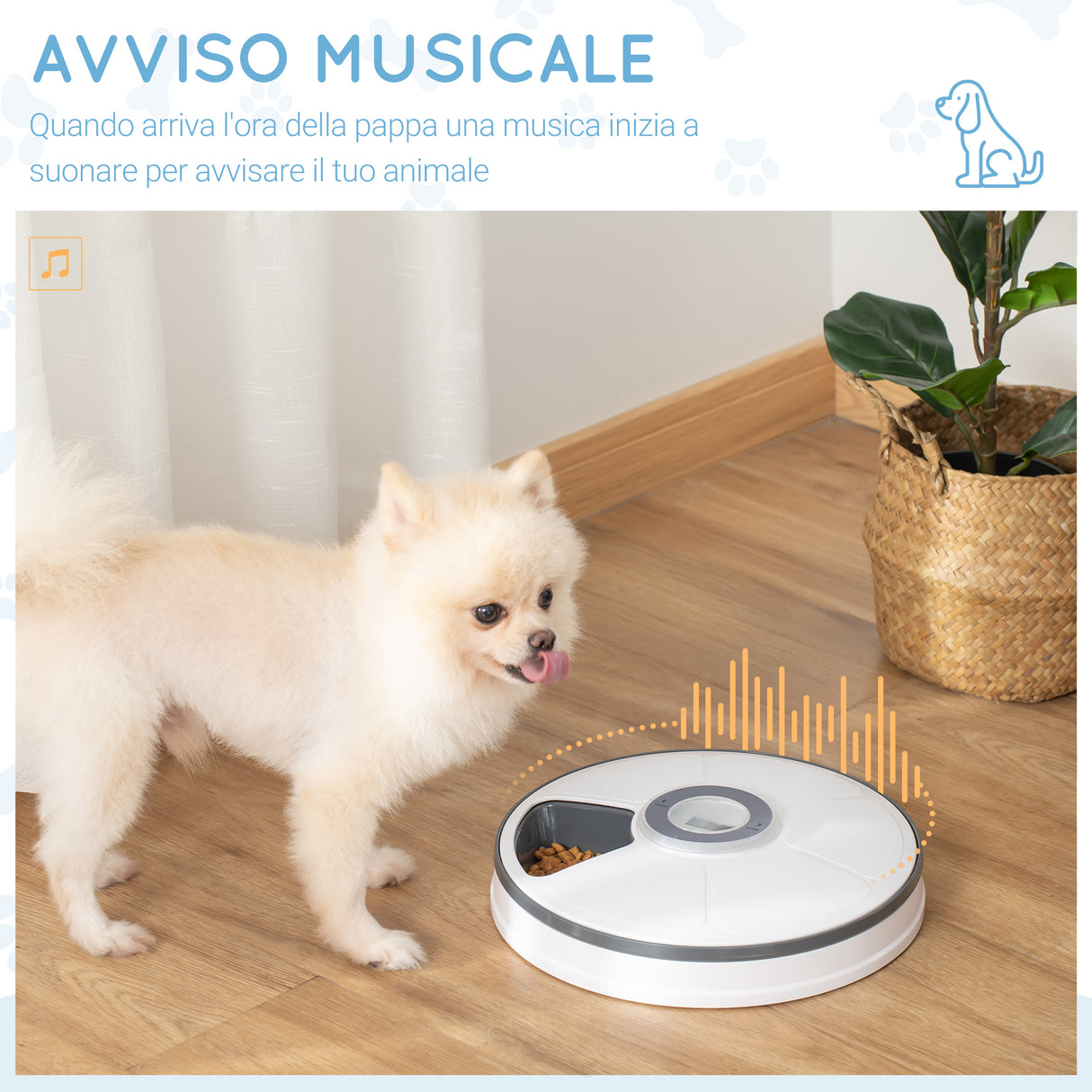 easycomfort easycomfort distributore automatico cibo cani e gatti 6 pasti ciotole con timer e display led a batterie dispenser cibo per piccoli animali con musica