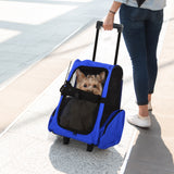 easycomfort easycomfort trolley zaino trasportino per animali domestici blu