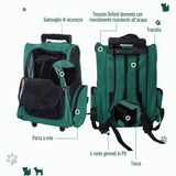 easycomfort easycomfort trolley zaino trasportino per animali domestici verde