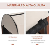 easycomfort easycomfort trasportino per cani e gatti pieghevole caffe 61x46x51cm