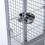 easycomfort easycomfort voliera per uccelli con ruote altezza 160cm vaschette per cibo e trespoli