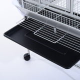 easycomfort easycomfort voliera per uccelli con ruote altezza 160cm vaschette per cibo e trespoli