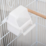 easycomfort easycomfort gabbia per uccelli voliera in metallo e acciaio con ruote trespoli e ciotole 46 5x36x157cm bianco