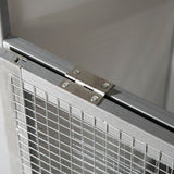 easycomfort voliera per uccelli da esterno in legno di abete 80.5x57x158.5cm grigio chiaro