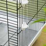 easycomfort gabbia per uccelli in metallo con maniglia vassoio estraibile pioli e altalena 39x33x47cm bianco