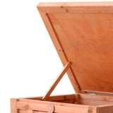 easycomfort easycomfort conigliera gabbia per piccoli animali con tetto apribile in legno 51x42x43 cm