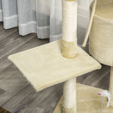 easycomfort easycomfort albero tiragraffi per gatto beige 75x40x112cm