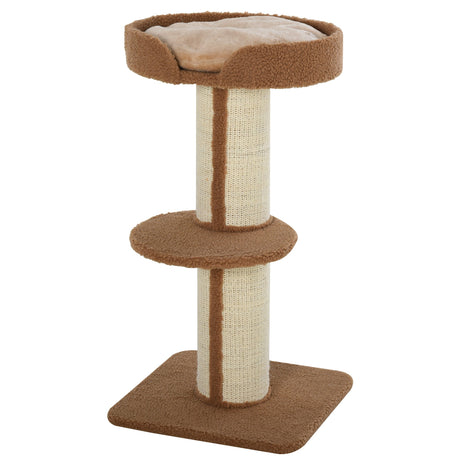 easycomfort easycomfort tiragraffi ad albero per gatti con cuccia cuscino rivestimento peluche e pali in corda sisal