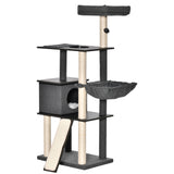 easycomfort easycomfort tiragraffi per gatti multilivello pali in sisal casetta lettino e cuscini 60x40x146cm