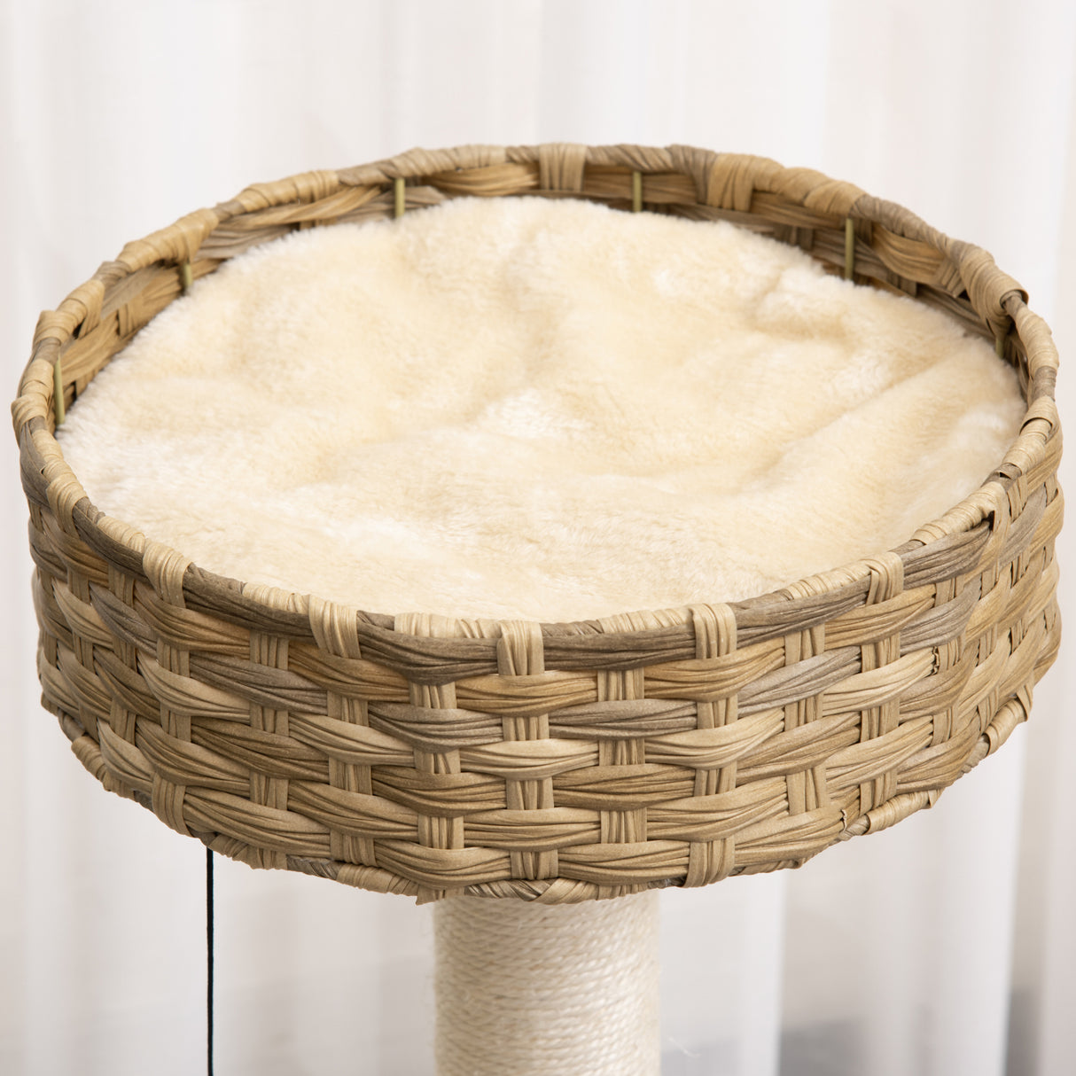easycomfort easycomfort albero tiragraffi per gatti adulti e gattini da 95cm cuccia e casetta per gatti in rattan e pali in sisal