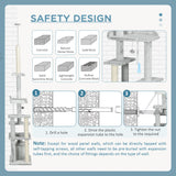 easycomfort easycomfort albero tiragraffi per gatti a soffitto con piattaforme e casetta 60x40x225 255cm grigio
