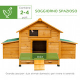 easycomfort easycomfort pollaio da giardino gabbia per galline impermeabile in legno 150x100x96.5 cm