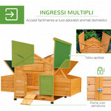 easycomfort easycomfort pollaio da giardino gabbia per galline impermeabile in legno 150x100x96.5 cm