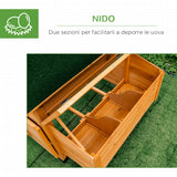 easycomfort easycomfort pollaio da giardino gabbia per galline impermeabile in legno 150x100x96.5 cm