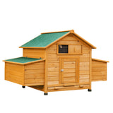 easycomfort easycomfort pollaio da giardino gabbia per galline impermeabile in legno 150x100x96.5 cm