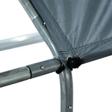 easycomfort easycomfort pollaio per galline da esterno in metallo con copertura in tessuto oxford 300x400x195 cm argento