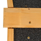 easycomfort gabbia per conigli con casetta rampa e area aperta conigliera in legno e metallo giallo chiaro 122x63x92cm