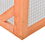 easycomfort conigliera da esterno e interno in legno con casetta e area aperta recintata 125.5x100x49cm arancione