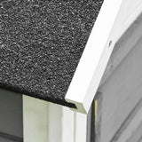 easycomfort easycomfort conigliera in legno con area aperta e rampa casetta per conigli con fondo estraibile e porte 140x65x120cm grigio