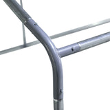 easycomfort pollaio da giardino con telaio zincato copertura impermeabile e rete esagonale 3x2x2m argento