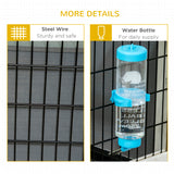 easycomfort conigliera in legno con casetta e area aperta per 1 coniglio 90x53x50cm grigio scuro