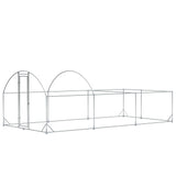 easycomfort recinto per galline da esterno in acciaio con telo di copertura in pe anti uv 570x280cm