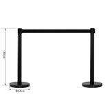 easycomfort easycomfort colonnine separacode colonnina segnapercorso con nastro nero in acciaio inox 200x32x90cm