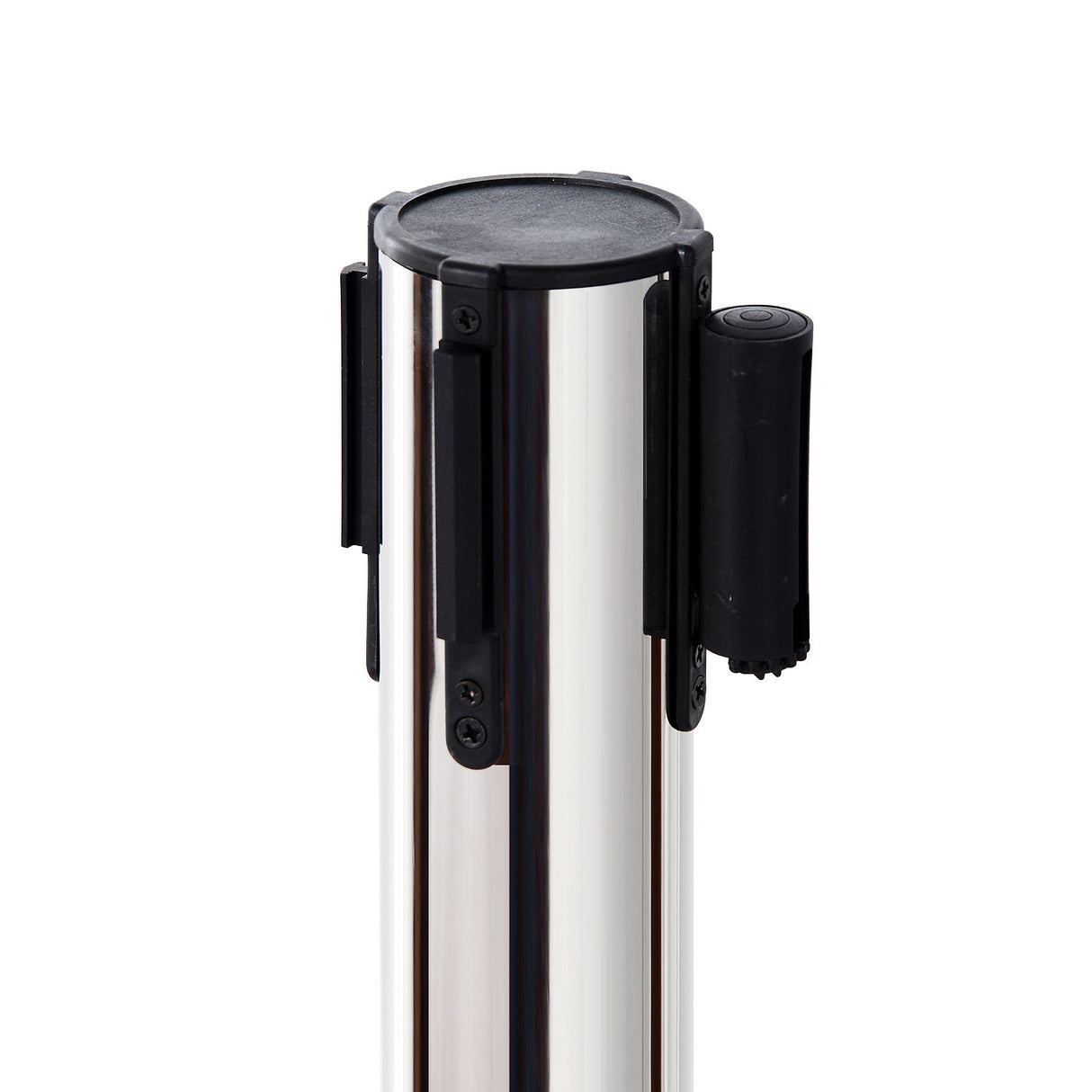 easycomfort easycomfort colonnine segnapercorso con nastri neri di 2m separa in acciaio inox e nylon 200x32x90cm