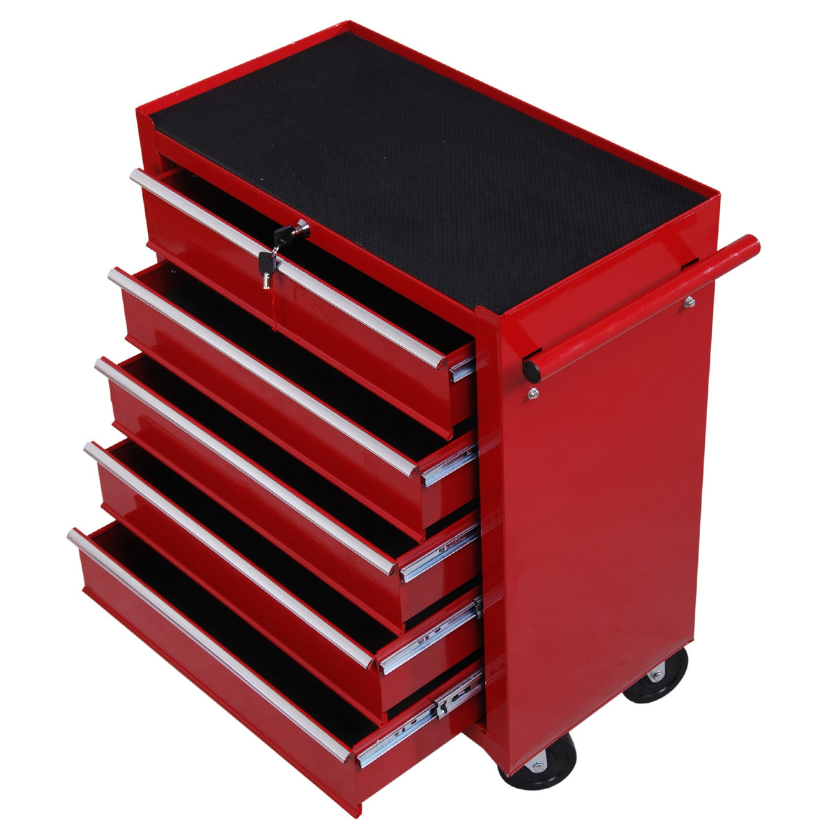 easycomfort easycomfort carrello cassettiera porta utensili per officina rosso 67.5x33x77cm