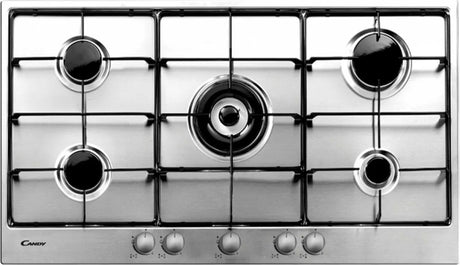 candy piano cottura a gas candy pg 9531 sx 5 fuochi l909xp51 acciaio inox ean 8016361857988