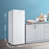 comfee congelatore verticale comfee rcu219wh2 160 litri classe e a142xl55xp55 bianco