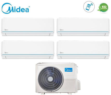 climatizzatore condizionatore midea quadri split inverter serie evolution 9_9_12_18 con m40b 36hfn8 r 32 wi fi optional 9000_9000_12000_18000