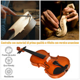 easycomfort easycomfort violino 44 per adulti con accessori inclusi custodia archetto corde ponticello accordatore 58 5 x 21 5 x 7cm