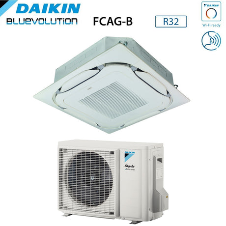 climatizzatore condizionatore daikin bluevolution a cassetta round flow 18000 btu fcag50b _ rzag50a r 32 wi fi optional con griglia standard inclusa