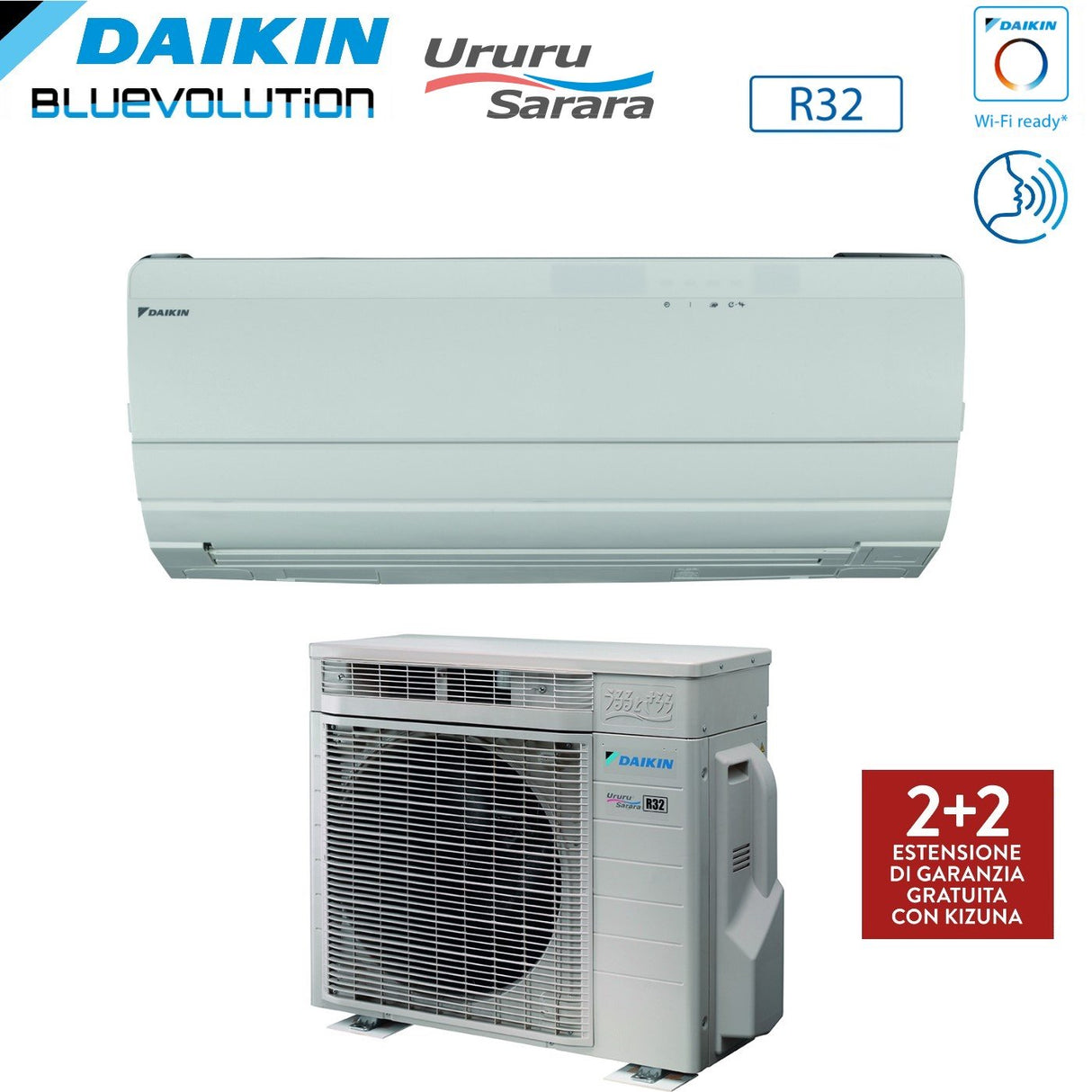 climatizzatore condizionatore daikin bluevolution inverter serie ururu sarara 12000 btu ftxz35n r 32 wi fi optional classe a___ garanzia italiana