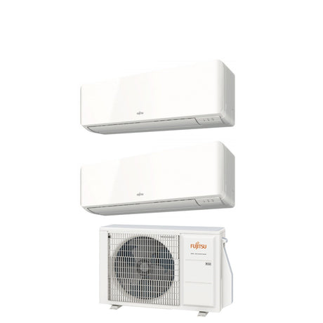 climatizzatore condizionatore fujitsu dual split inverter serie km 7_7 con aoyg14kbta2 r 32 wi fi optional 7000_7000 novita 9264