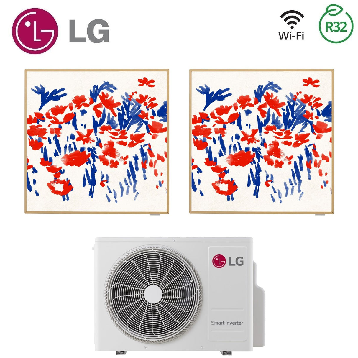 climatizzatore condizionatore lg dual split inverter serie artcool gallery 9_9 con mu2r15 r 32 wi fi optional 9000_9000