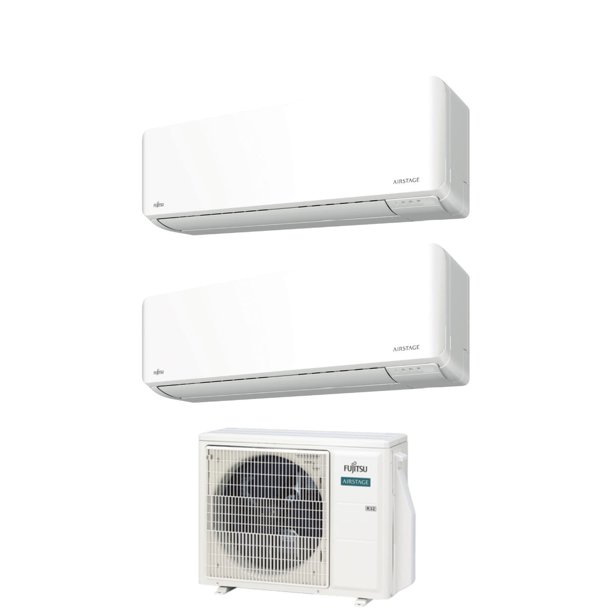 fujitsu condizionatore fujitsu dual split inverter serie km 7000 7000 con aoeg14kbca2 r 32 wi fi optional