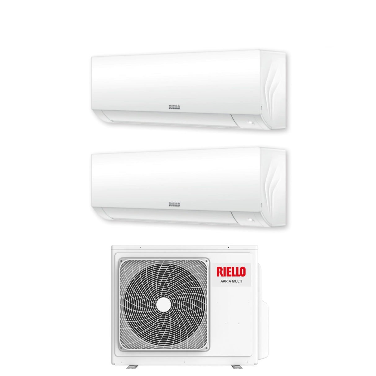 Condizionatore Dual Split Riello Aaria Plus I 12+12 con AARIA MULTI 250 PI R-32 Wi-Fi Integrato
