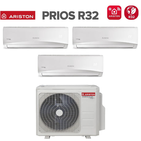 Climatiseur split Ariston PRIOS 9000+9000+12000 BTU R-32 Inverter (essai gratuit) avec Wi-Fi en option (9+9+12) - XD0C-O