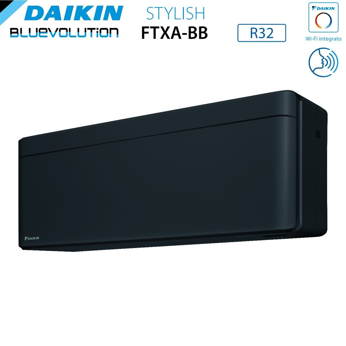 daikin unita interna a parete daikin bluevolution serie stylish total blackwood 12000 btu ftxa35bb r 32 wi fi integrato colore nero ean 4548848855223