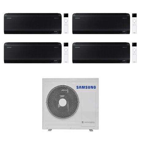 samsung condizionatore samsung quadri split inverter serie windfree black 99912 con aj080txj4kg r 32 wi fi integrato 90009000900012000
