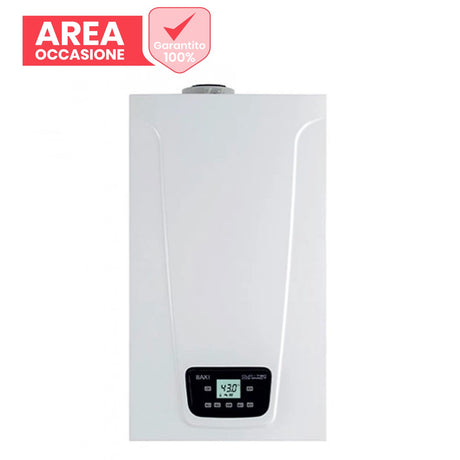 baxi area occasioni caldaia a condensazione baxi duo tec compact e 28 kw metanogpl low nox completa di kit scarico fumi coassiale