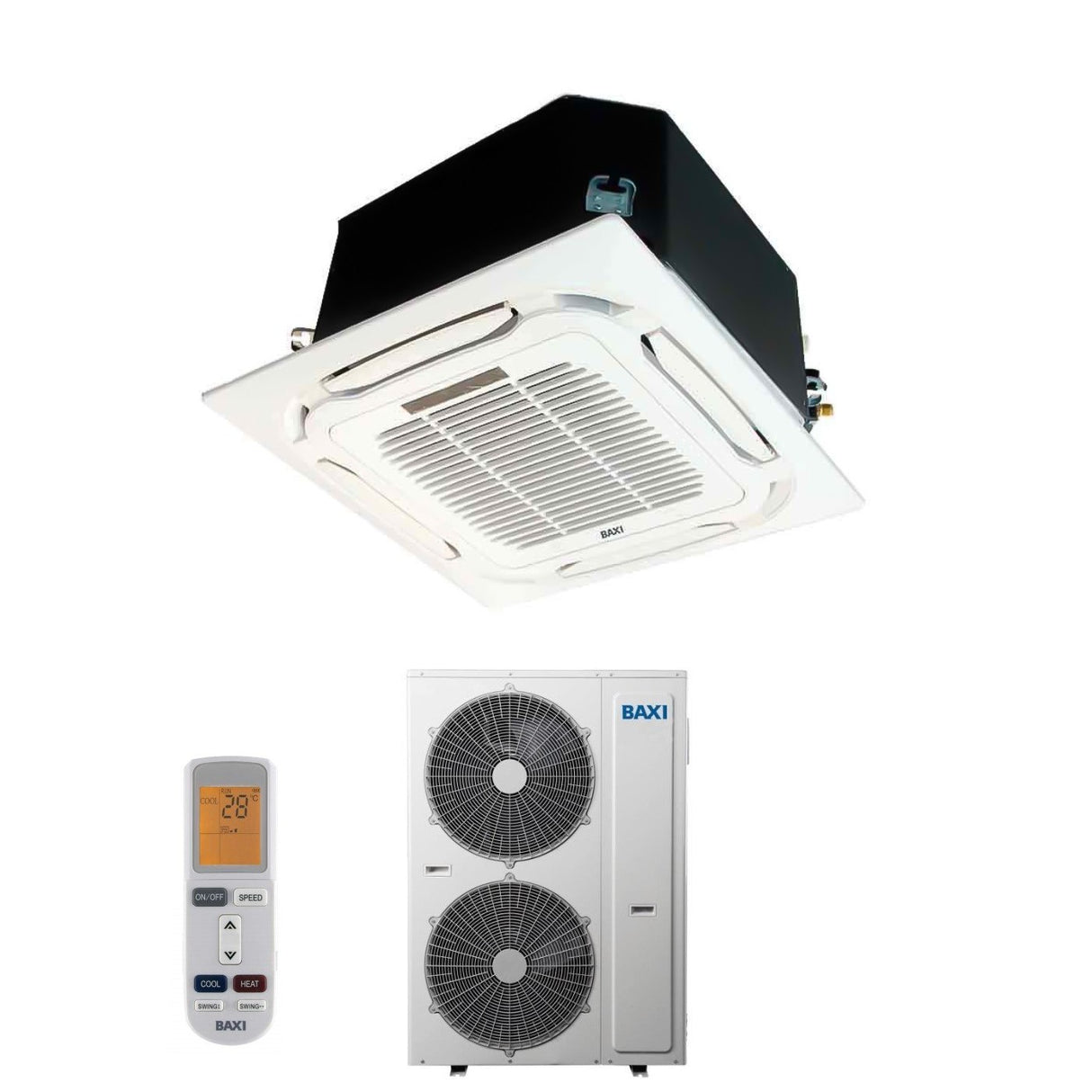 baxi condizionatore a cassetta baxi 48000 btu rzgbk140 r 32 trifase wi fi optional con telecomando e pannello