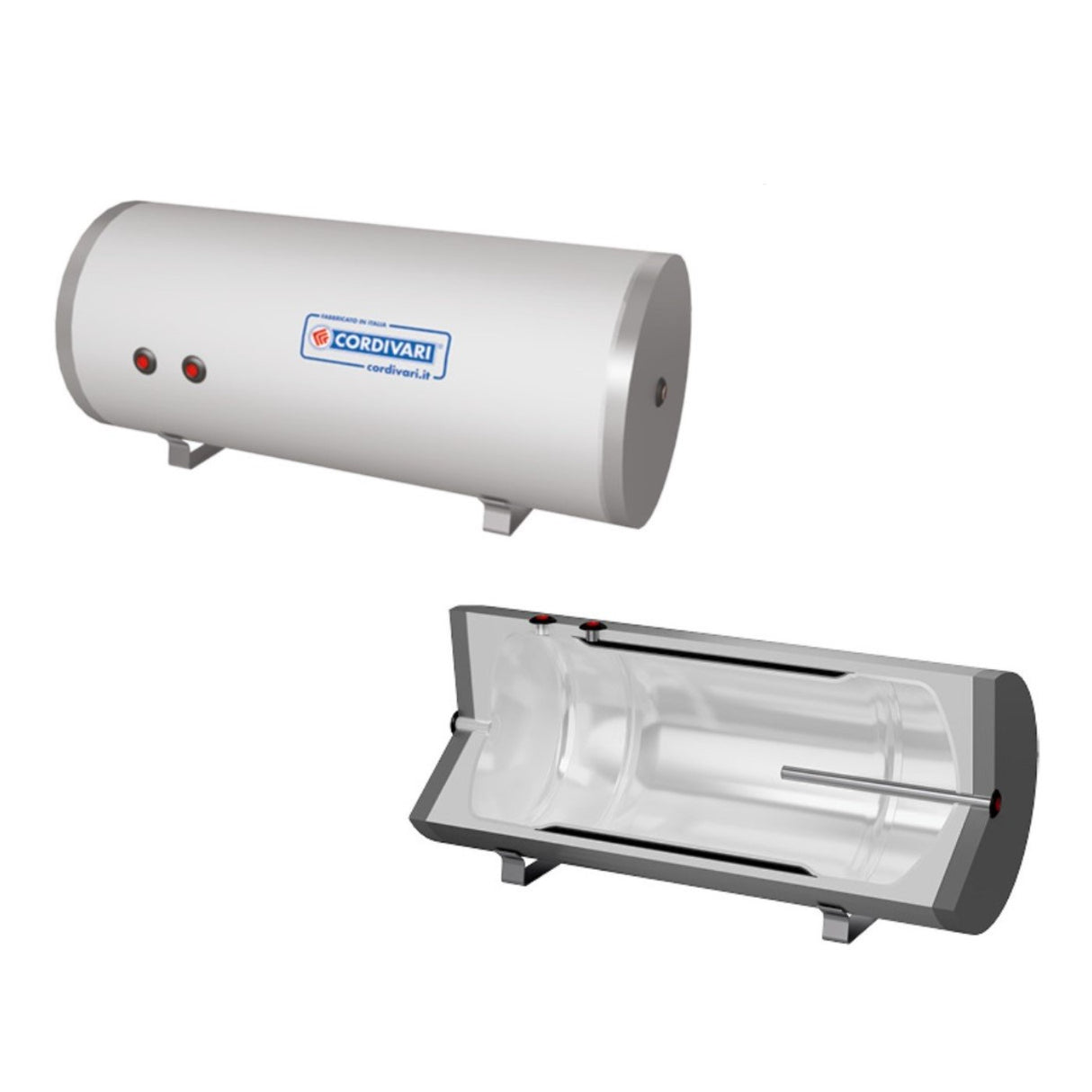 bollitore orizzontale verticale cordivari modello interka wb 100 per produzione di a.c.s. con scambiatore ad intercapedine