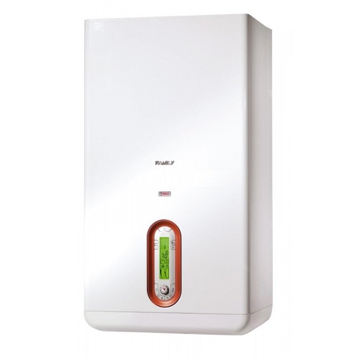 caldaia a gas riello family ar 29 kis metano a condensazione completa di kit fumi new erp