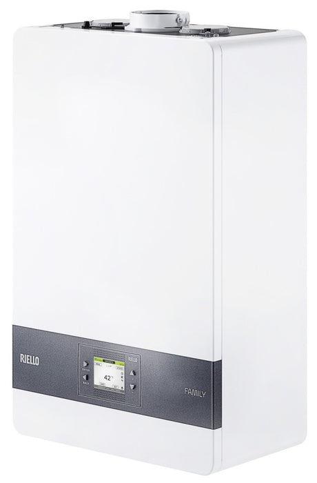 caldaia riello family 25 kis a condensazione completa di kit scarico fumi low nox gpl hybrid ready   novita