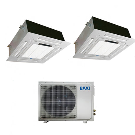 climatizzatore condizionatore baxi dual split inverter cassetta 9000_9000 con lsgt50 2m 9_9 8003