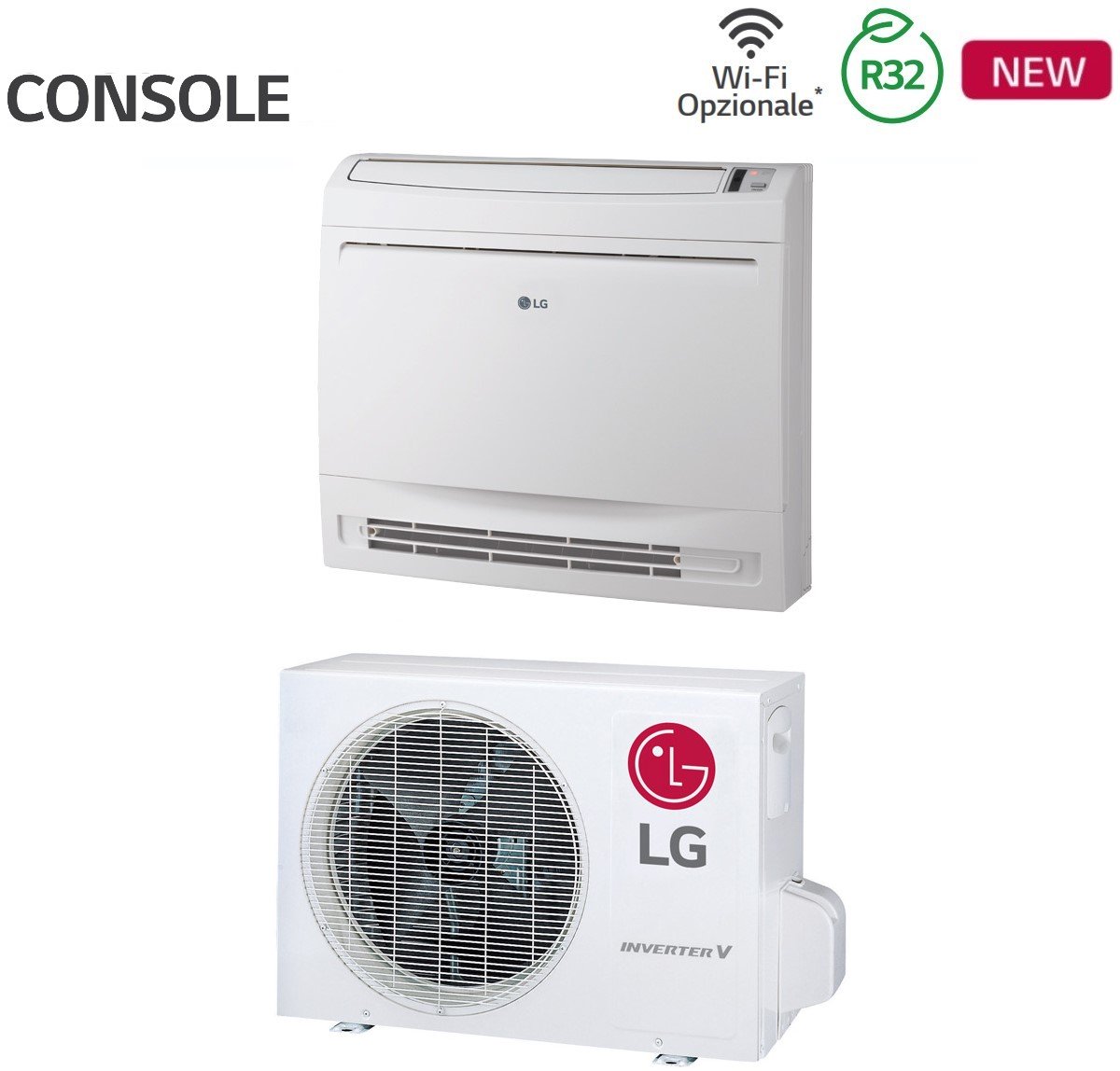 climatizzatore condizionatore console inverter lg 18000 btu uq18f r 32 wi fi optional novita