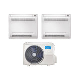 climatizzatore condizionatore console midea dual split inverter 12_12 con m2oe 18hfn8 q r 32 12000_12000